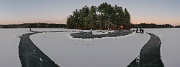 Preparing the rink on Otter Lake