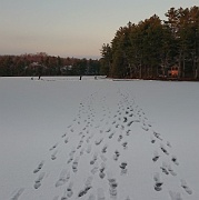 Preparing the rink on Otter Lake